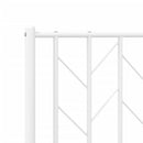 vidaXL fehér fém ágykeret fej- és lábtámlával 120 x 190 cm