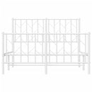 vidaXL fehér fém ágykeret fej- és lábtámlával 120 x 200 cm