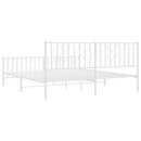 vidaXL fehér fém ágykeret fej- és lábtámlával 183 x 213 cm