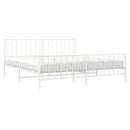 vidaXL fehér fém ágykeret fej- és lábtámlával 193 x 203 cm