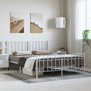 vidaXL fehér fém ágykeret fej- és lábtámlával 193 x 203 cm