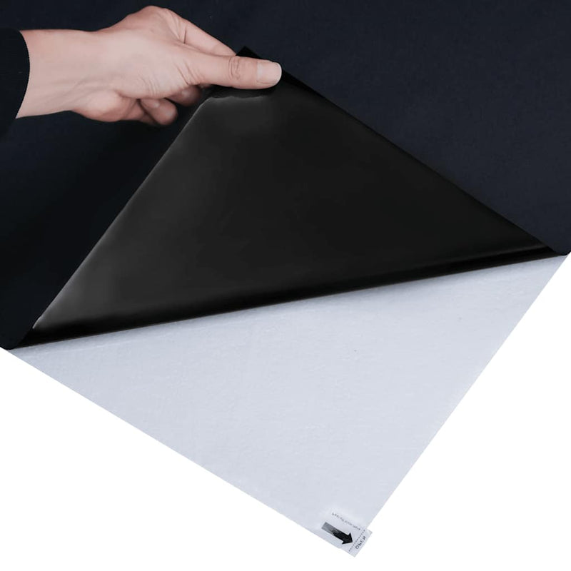vidaXL 3 db matt fekete PVC statikus ablakfólia
