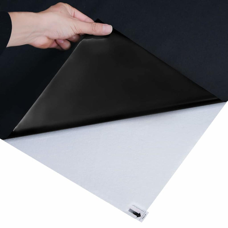 vidaXL 5 db matt fekete PVC statikus ablakfólia
