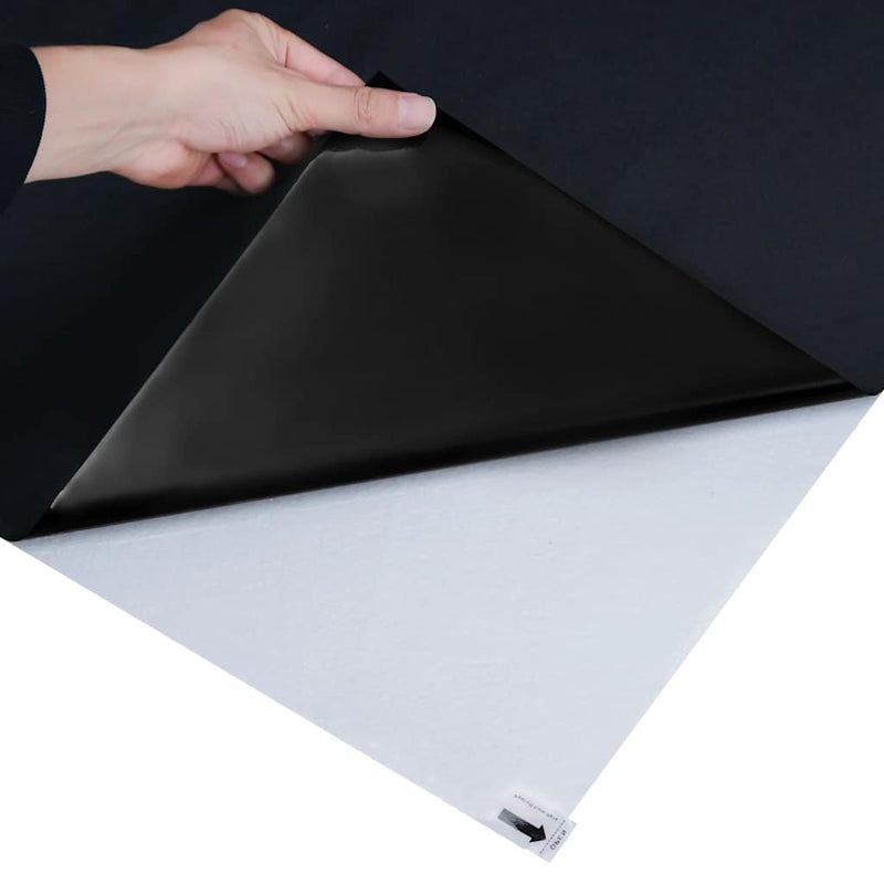 vidaXL 3 db matt fekete PVC statikus ablakfólia