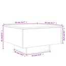 vidaXL betonszürke szerelt fa dohányzóasztal 55x55x31 cm