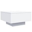 vidaXL fehér dohányzóasztal LED-lámpákkal 55 x 55 x 31 cm