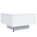 vidaXL fehér dohányzóasztal LED-lámpákkal 55 x 55 x 31 cm