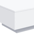 vidaXL fehér dohányzóasztal LED-lámpákkal 55 x 55 x 31 cm