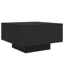 vidaXL fekete dohányzóasztal LED-lámpákkal 55 x 55 x 31 cm