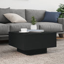 vidaXL fekete dohányzóasztal LED-lámpákkal 55 x 55 x 31 cm
