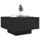 vidaXL fekete dohányzóasztal LED-lámpákkal 55 x 55 x 31 cm