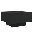 vidaXL fekete dohányzóasztal LED-lámpákkal 55 x 55 x 31 cm