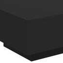 vidaXL fekete dohányzóasztal LED-lámpákkal 55 x 55 x 31 cm