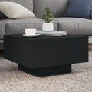 vidaXL fekete dohányzóasztal LED-lámpákkal 55 x 55 x 31 cm