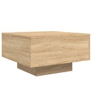 vidaXL sonoma tölgy színű dohányzóasztal LED-lámpákkal 55 x 55 x 31 cm