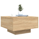 vidaXL sonoma tölgy színű dohányzóasztal LED-lámpákkal 55 x 55 x 31 cm