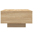 vidaXL sonoma tölgy színű dohányzóasztal LED-lámpákkal 55 x 55 x 31 cm