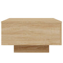 vidaXL sonoma tölgy színű dohányzóasztal LED-lámpákkal 55 x 55 x 31 cm
