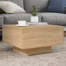 vidaXL sonoma tölgy színű dohányzóasztal LED-lámpákkal 55 x 55 x 31 cm