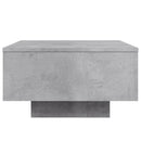 vidaXL betonszürke dohányzóasztal LED-lámpákkal 55 x 55 x 31 cm