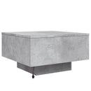 vidaXL betonszürke dohányzóasztal LED-lámpákkal 55 x 55 x 31 cm