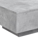 vidaXL betonszürke dohányzóasztal LED-lámpákkal 55 x 55 x 31 cm