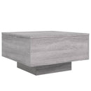 vidaXL szürke sonoma színű dohányzóasztal LED-lámpákkal 55x55x31 cm