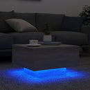 vidaXL szürke sonoma színű dohányzóasztal LED-lámpákkal 55x55x31 cm