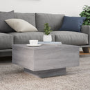 vidaXL szürke sonoma színű dohányzóasztal LED-lámpákkal 55x55x31 cm