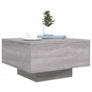 vidaXL szürke sonoma színű dohányzóasztal LED-lámpákkal 55x55x31 cm