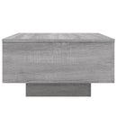 vidaXL szürke sonoma színű dohányzóasztal LED-lámpákkal 55x55x31 cm