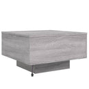 vidaXL szürke sonoma színű dohányzóasztal LED-lámpákkal 55x55x31 cm