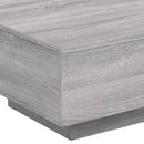 vidaXL szürke sonoma színű dohányzóasztal LED-lámpákkal 55x55x31 cm