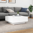 vidaXL fehér szerelt fa dohányzóasztal 80 x 80 x 31 cm