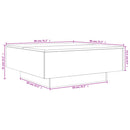 vidaXL fekete szerelt fa dohányzóasztal 80 x 80 x 31 cm