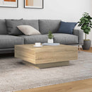 vidaXL sonoma tölgy színű szerelt fa dohányzóasztal 80 x 80 x 31 cm