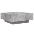 vidaXL betonszürke szerelt fa dohányzóasztal 80 x 80 x 31 cm