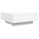 vidaXL fehér dohányzóasztal LED-lámpákkal 80 x 80 x 31 cm