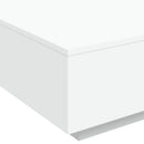 vidaXL fehér dohányzóasztal LED-lámpákkal 80 x 80 x 31 cm