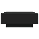 vidaXL fekete dohányzóasztal LED-lámpákkal 80 x 80 x 31 cm