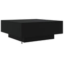 vidaXL fekete dohányzóasztal LED-lámpákkal 80 x 80 x 31 cm