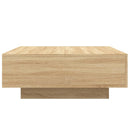 vidaXL sonoma tölgy színű dohányzóasztal LED-lámpákkal 80 x 80 x 31 cm