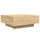 vidaXL sonoma tölgy színű dohányzóasztal LED-lámpákkal 80 x 80 x 31 cm