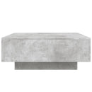 vidaXL betonszürke dohányzóasztal LED-lámpákkal 80 x 8 0x 31 cm