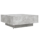 vidaXL betonszürke dohányzóasztal LED-lámpákkal 80 x 8 0x 31 cm