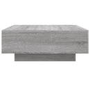 vidaXL szürke sonoma színű dohányzóasztal LED-lámpákkal 80x80x31 cm
