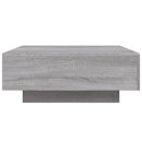 vidaXL szürke sonoma színű dohányzóasztal LED-lámpákkal 80x80x31 cm