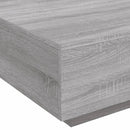 vidaXL szürke sonoma színű dohányzóasztal LED-lámpákkal 80x80x31 cm