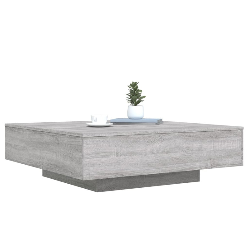 vidaXL szürke sonoma színű szerelt fa dohányzóasztal 100 x 100 x 31 cm