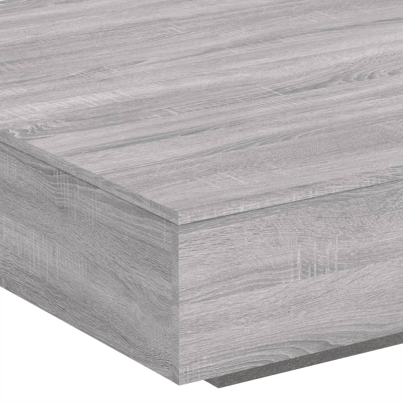 vidaXL szürke sonoma színű szerelt fa dohányzóasztal 100 x 100 x 31 cm
